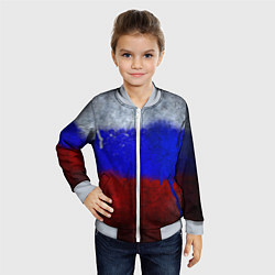 Бомбер детский Русский триколор, цвет: 3D-серый — фото 2