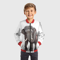 Бомбер детский Большой слон, цвет: 3D-красный — фото 2