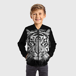 Бомбер детский Мордочка тигра, цвет: 3D-черный — фото 2