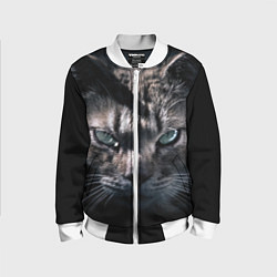 Бомбер детский Котик, цвет: 3D-белый