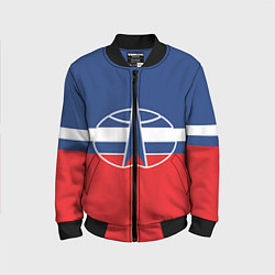 Бомбер детский Флаг космический войск РФ, цвет: 3D-черный