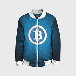 Детский бомбер Bitcoin Blue