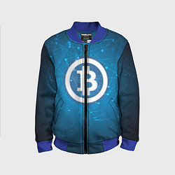 Бомбер детский Bitcoin Blue, цвет: 3D-синий