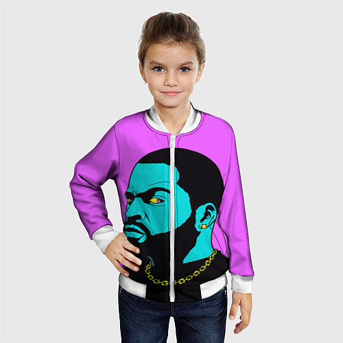 Детский бомбер Ice Cube: Neon colour / 3D-Белый – фото 4
