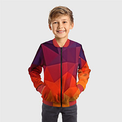 Бомбер детский Geometric, цвет: 3D-красный — фото 2