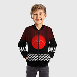 Бомбер детский Twin Peaks Sun, цвет: 3D-черный — фото 2