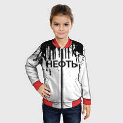 Бомбер детский Нефть, цвет: 3D-красный — фото 2