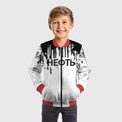 Бомбер детский Нефть, цвет: 3D-красный — фото 2
