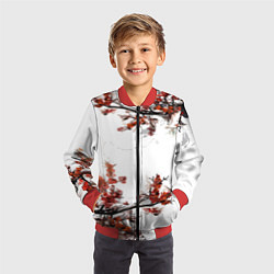 Бомбер детский САКУРА, цвет: 3D-красный — фото 2