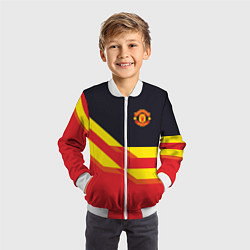 Бомбер детский Man United FC: Red style, цвет: 3D-белый — фото 2