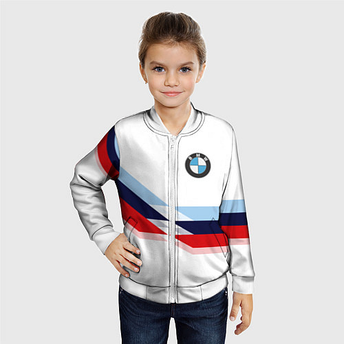 Детский бомбер BMW БМВ WHITE / 3D-Белый – фото 4