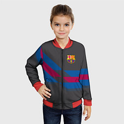 Бомбер детский Barcelona FC: Dark style, цвет: 3D-красный — фото 2