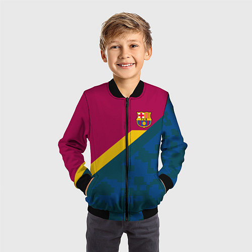 Детский бомбер Barcelona FC: Sport Camo 2018 / 3D-Черный – фото 3