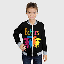 Бомбер детский The Beatles: Colour Rain, цвет: 3D-серый — фото 2