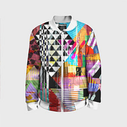 Бомбер детский RGB Geometry, цвет: 3D-белый