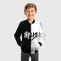 Бомбер детский Ария Ч/Б, цвет: 3D-черный — фото 2