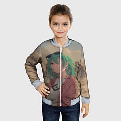 Бомбер детский Vocaloid, цвет: 3D-серый — фото 2