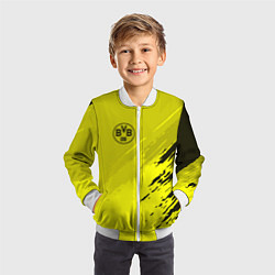 Бомбер детский FC Borussia: Yellow Original, цвет: 3D-белый — фото 2