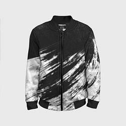 Бомбер детский Белый и черный, цвет: 3D-черный