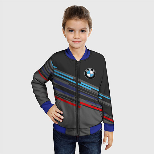 Детский бомбер BMW BRAND COLOR / 3D-Синий – фото 4