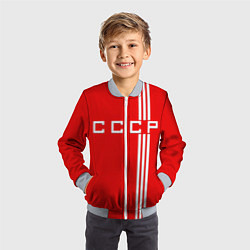 Бомбер детский Cборная СССР, цвет: 3D-серый — фото 2