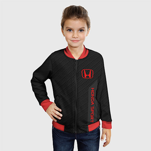 Детский бомбер Honda: Sport Line / 3D-Красный – фото 4