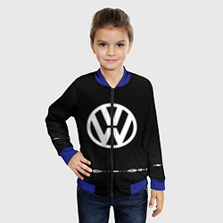 Бомбер детский Volkswagen: Black Abstract, цвет: 3D-синий — фото 2