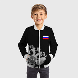 Бомбер детский Russia: Black Collection, цвет: 3D-белый — фото 2