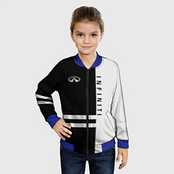 Бомбер детский Infiniti: B&W Lines, цвет: 3D-синий — фото 2