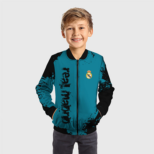 Детский бомбер Real madrid - grange style / 3D-Черный – фото 3