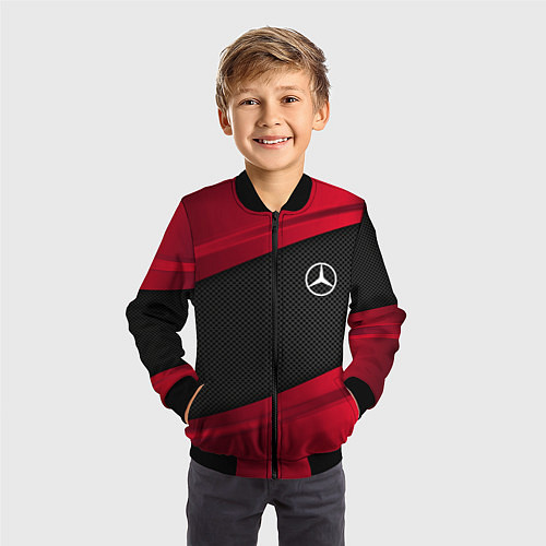 Детский бомбер Mercedes Benz: Red Sport / 3D-Черный – фото 3