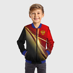 Бомбер детский RUSSIA SPORT: Gold Collection, цвет: 3D-синий — фото 2