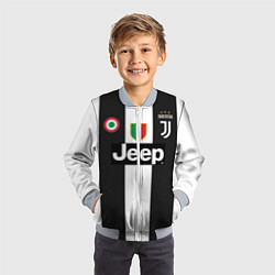 Бомбер детский FC Juventus 18-19, цвет: 3D-серый — фото 2