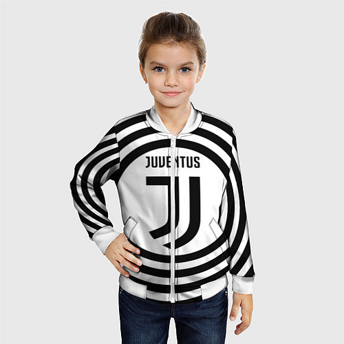 Детский бомбер FC Juventus Round / 3D-Белый – фото 4