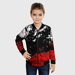 Бомбер детский Брызги красок, цвет: 3D-черный — фото 2