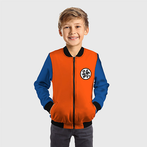 Детский бомбер DBZ: Goku Kanji Emblem / 3D-Черный – фото 3