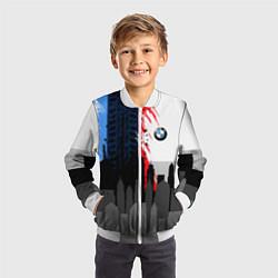 Бомбер детский BMW: Speed City, цвет: 3D-белый — фото 2