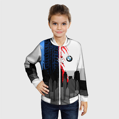 Детский бомбер BMW: Speed City / 3D-Белый – фото 4