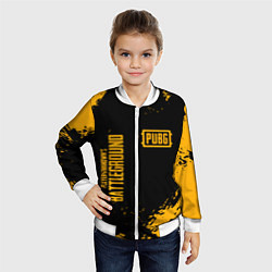 Бомбер детский PUBG: Black Fashion, цвет: 3D-белый — фото 2