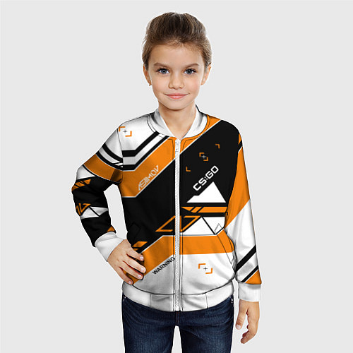 Детский бомбер CS:GO Asiimov Inverted / 3D-Белый – фото 4