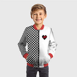 Бомбер детский ФРЕНДЗОНА: Шахматы, цвет: 3D-красный — фото 2