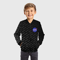 Бомбер детский NASA: Dark Space, цвет: 3D-черный — фото 2