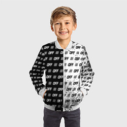 Бомбер детский Off-White: Black & White, цвет: 3D-белый — фото 2