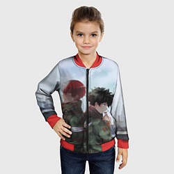 Бомбер детский Моя Геройская Академия, цвет: 3D-красный — фото 2