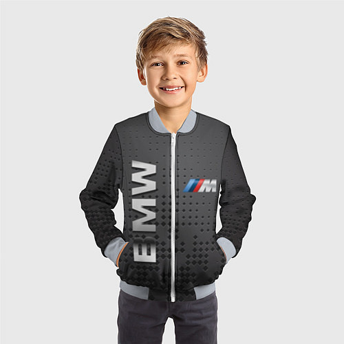 Детский бомбер BMW / 3D-Серый – фото 3