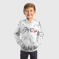 Бомбер детский STRAY KIDS АВТОГРАФЫ, цвет: 3D-белый — фото 2