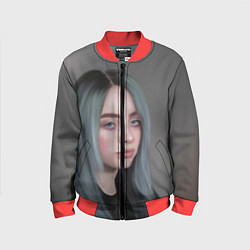 Бомбер детский Billie Eilish: Ocean Eyes, цвет: 3D-красный