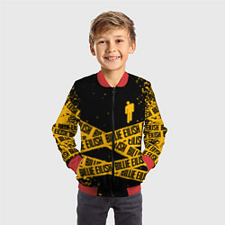 Бомбер детский BILLIE EILISH: Yellow & Black Tape, цвет: 3D-красный — фото 2