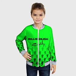 Бомбер детский Billie Eilish: Green Autograph, цвет: 3D-серый — фото 2
