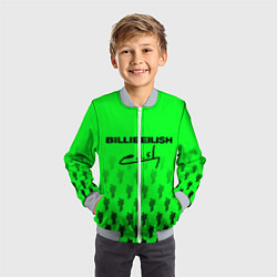 Бомбер детский Billie Eilish: Green Autograph, цвет: 3D-серый — фото 2